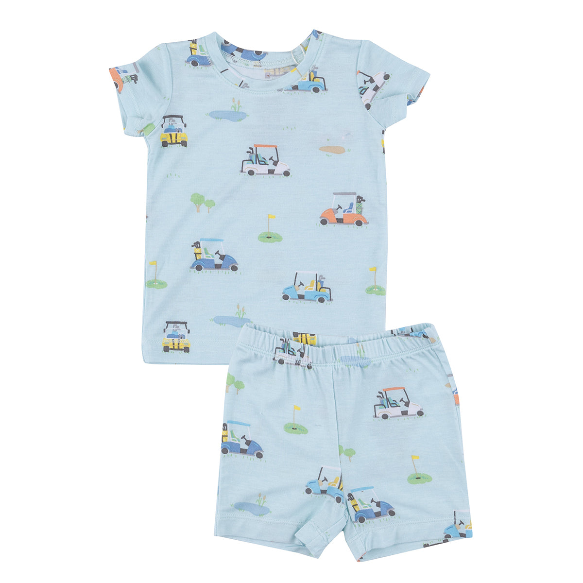Angel Dear Toddler Boy's Blue Golf Carts Short Pajamas