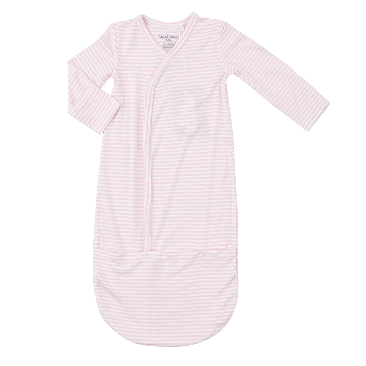 Angel Dear Baby Girl's Pink Striped Bundler Gown