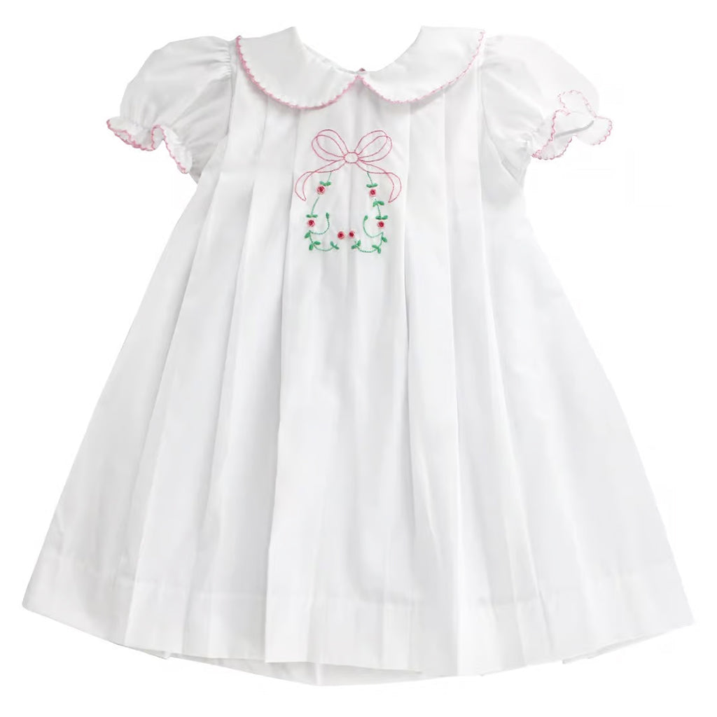Toddler Girl's Pink Bow and Rosebuds Float Dress by Bailey Boys