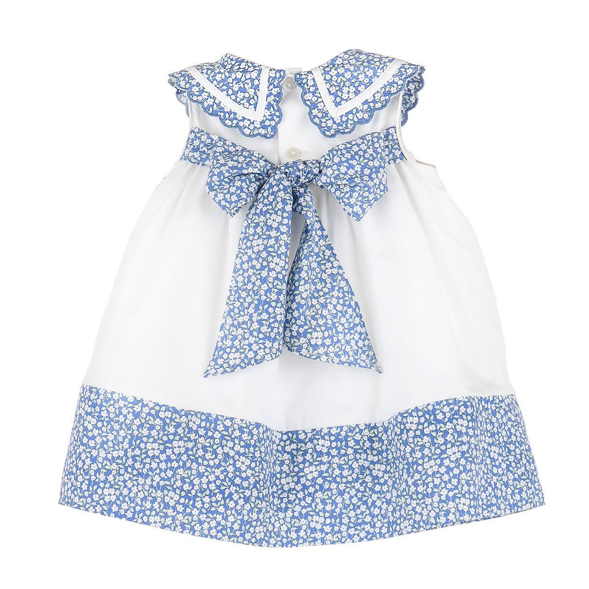 Toddler Girls Bloomy Embroidered Scalloped Collar Dress Sophie & Lucas