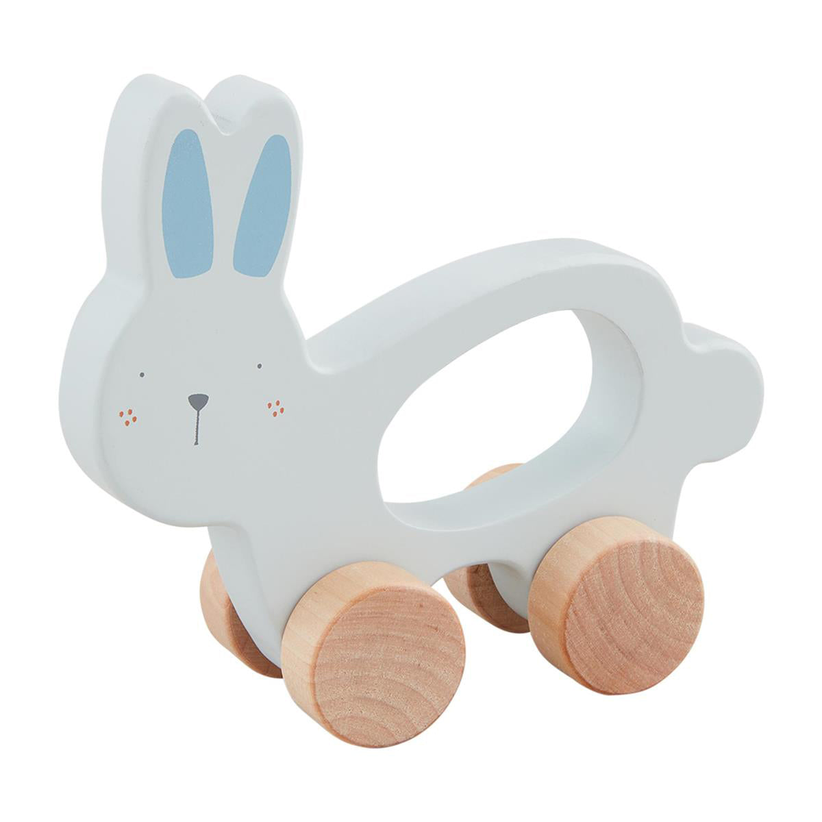 Blue Bunnies on Wheels Baby Toy