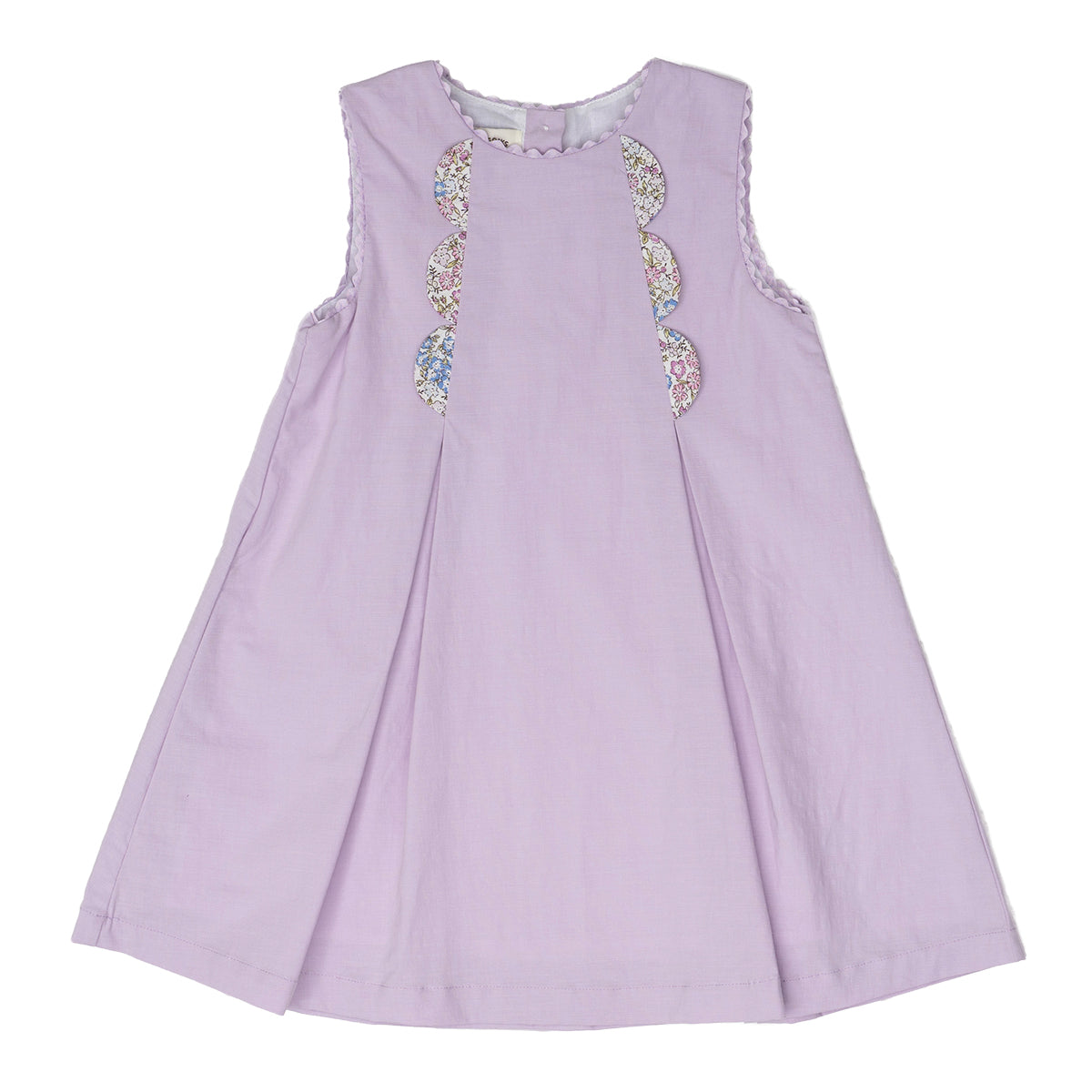 Girl's Lilac Floral Sleeveless Dress by The Oaks Apparel
