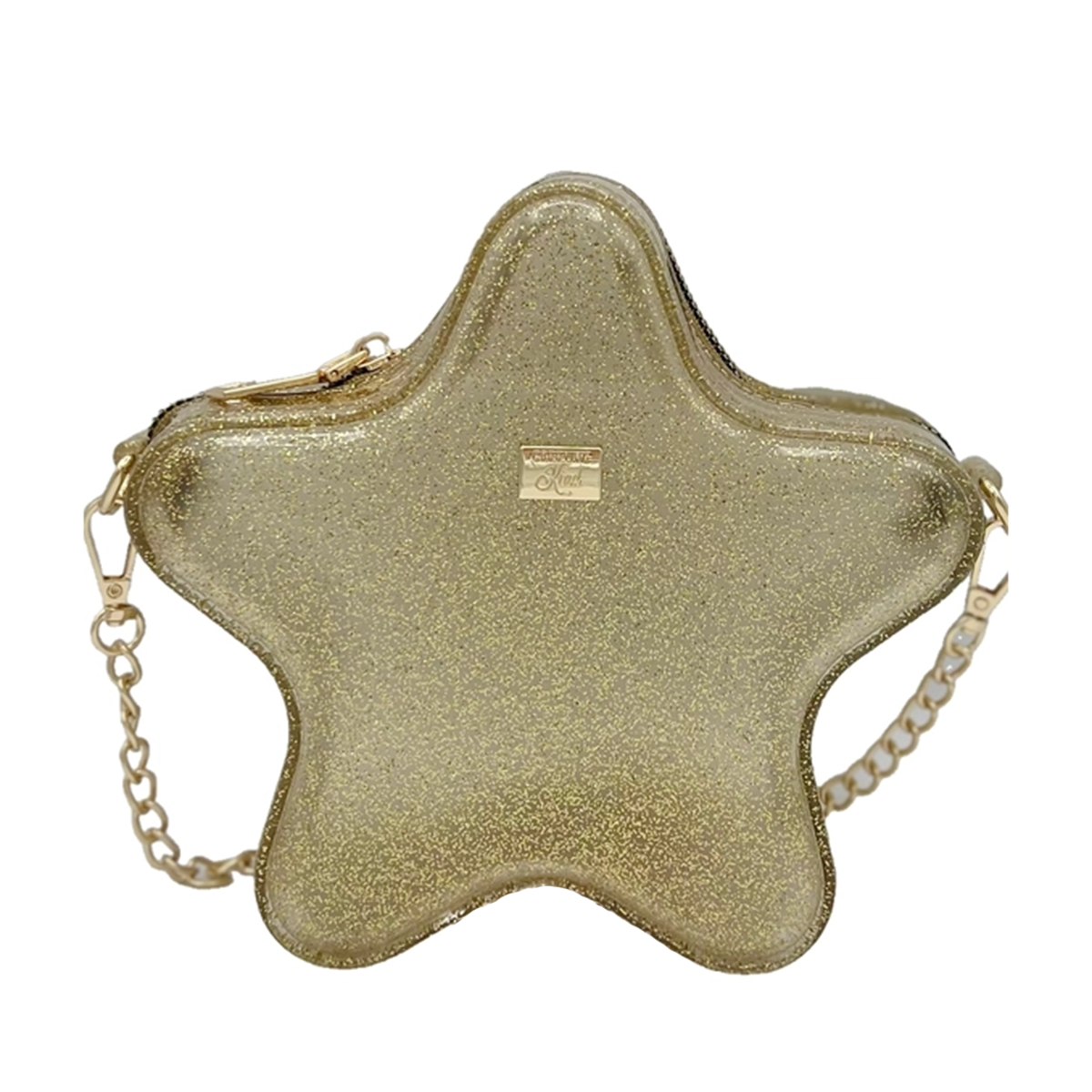 Gold Sparkle Star Shaped Jelly Purse for Little Girls