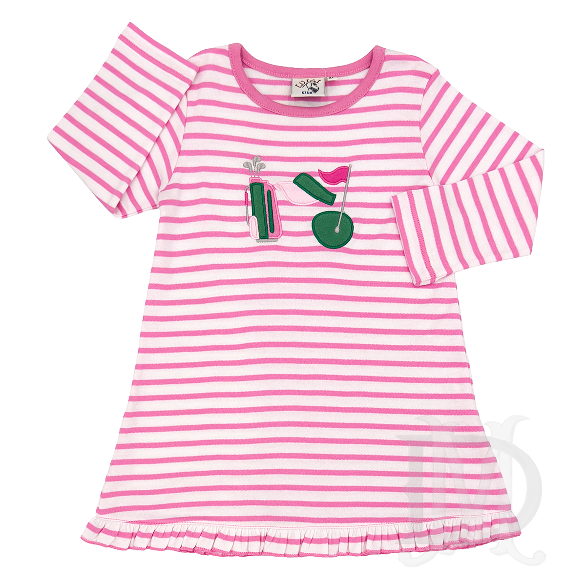 Pretty on Par Striped Dress Girl's Pink Golf Appliqu Knit Dress Madison-Drake Children's Boutique Pretty on Par Striped Dress Girl's Pink Golf Appliqu Knit Dress Madison-Drake Children's Boutique