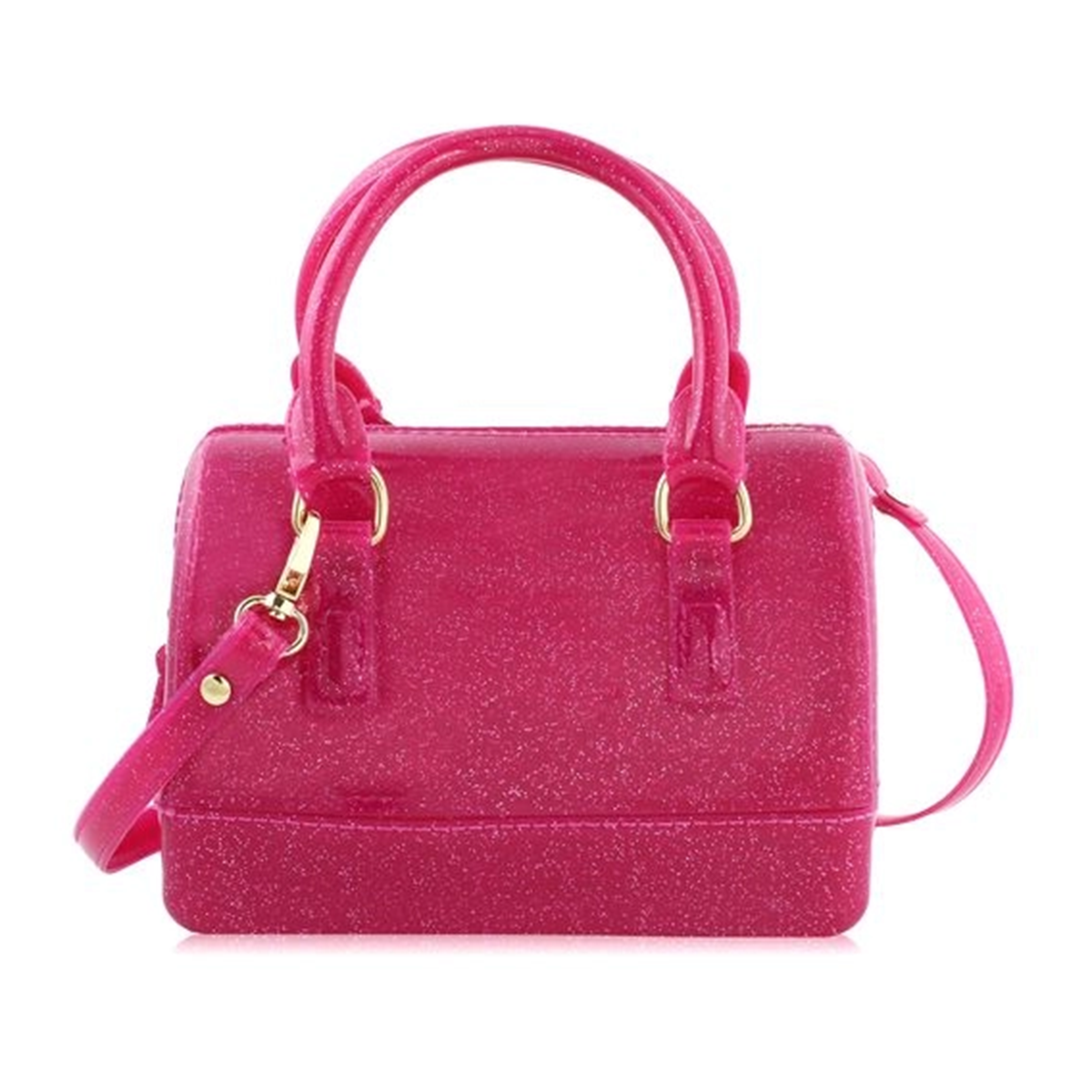Hot Pink Fuchsia Sparkle Jelly Purse for Little Girls