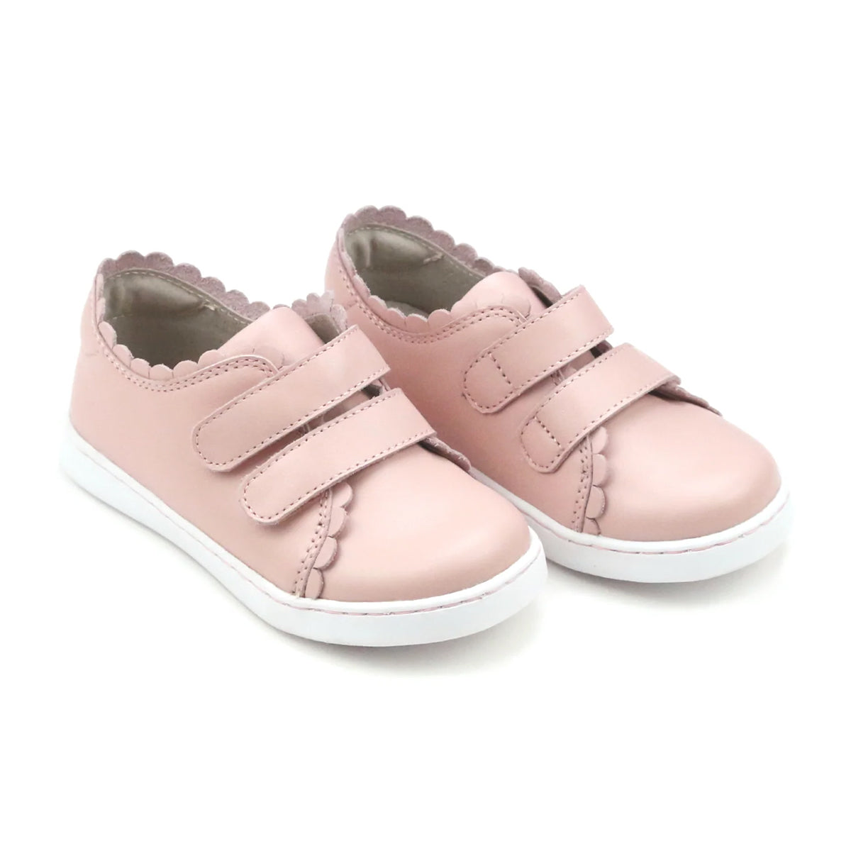 Lamour Little Girl's Caroline Pink Scalloped Sneakers