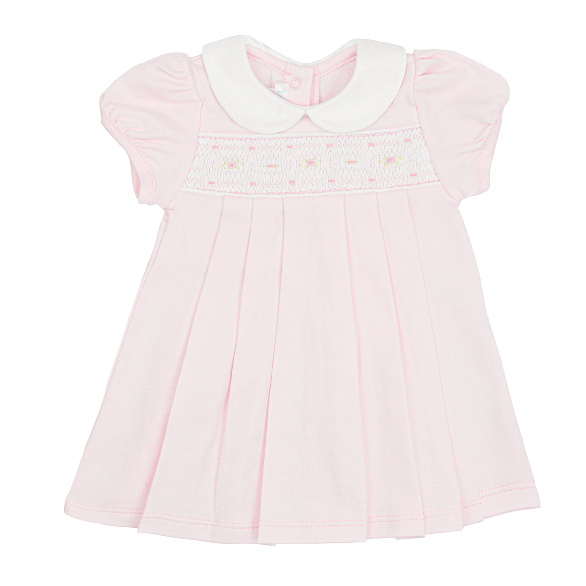Girl's Smocked Pima Dress in Light Pink by Lyda Baby