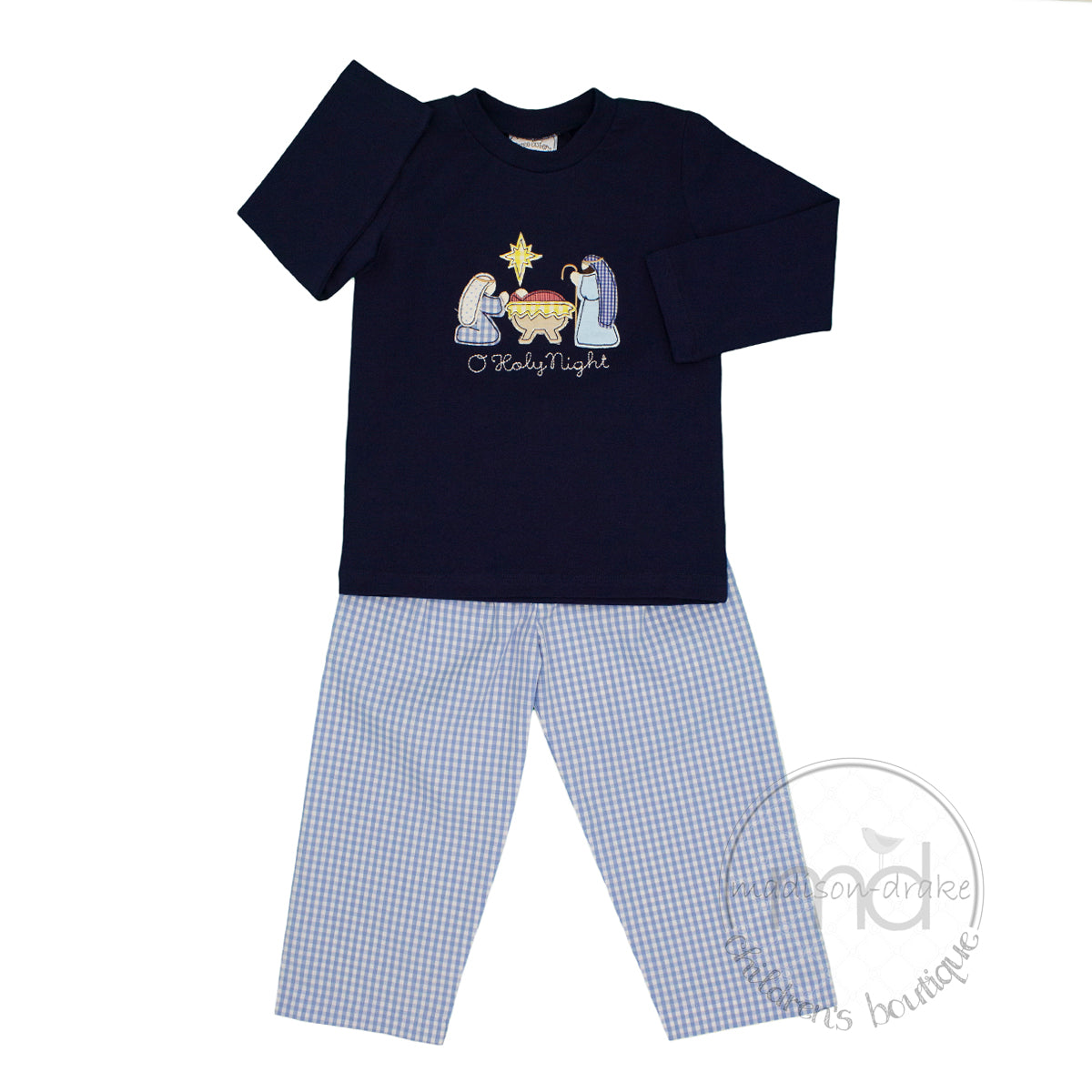 Three Sisters Oh Holy Night Toddler Boy's Christmas Nativity Pants Set