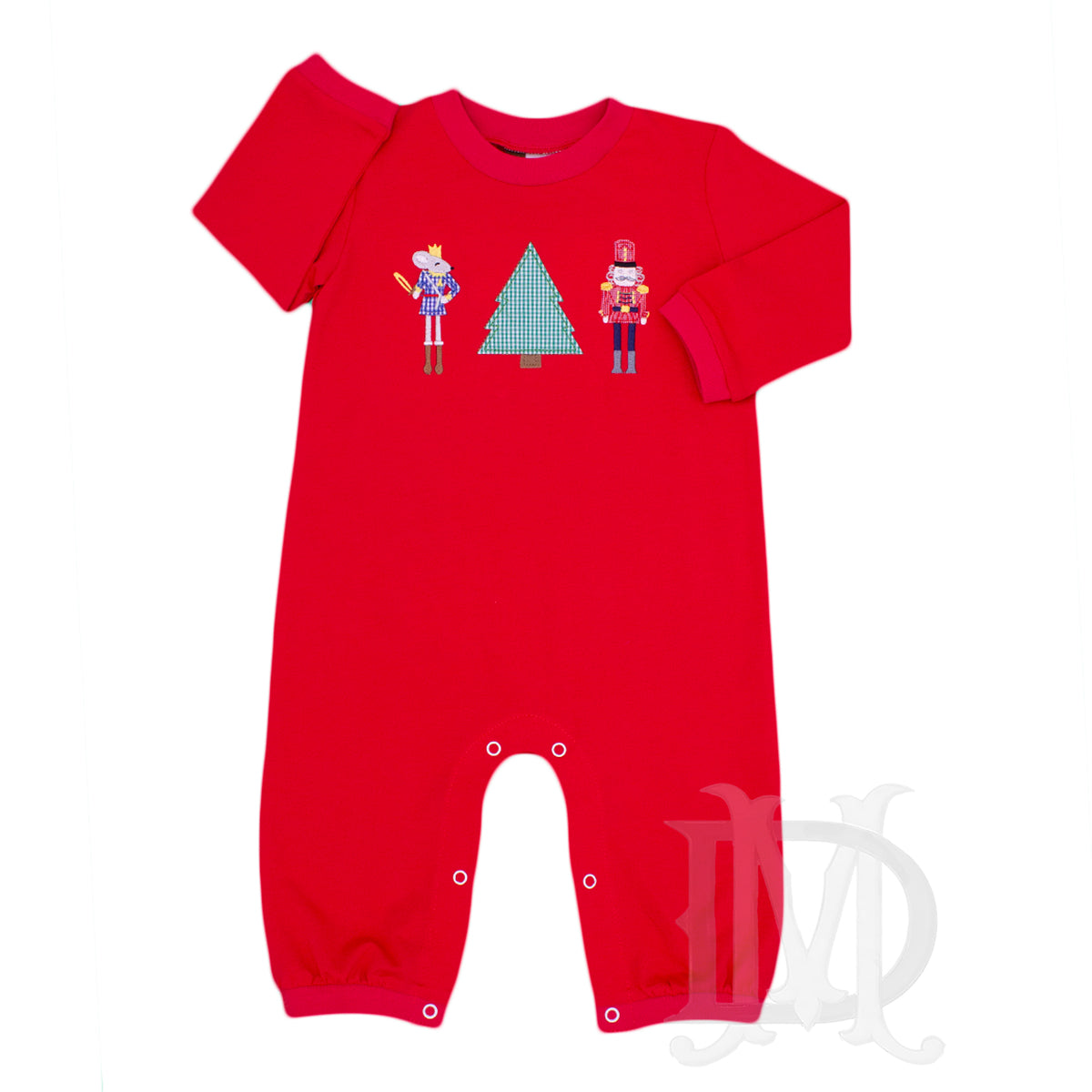 Baby Boy's Holiday Nutcracker Romper Red Knit Christmas Bubble