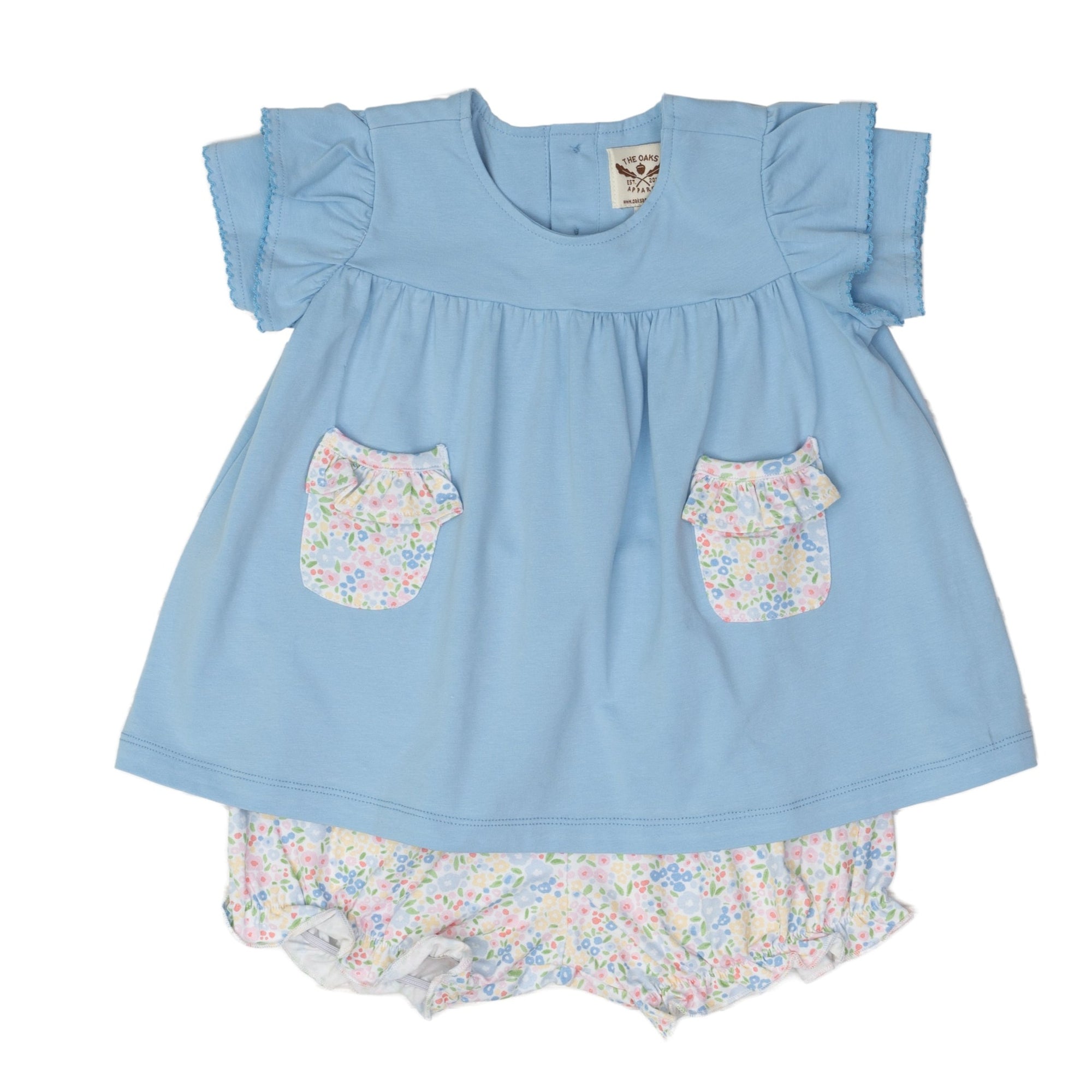 Spring Floral Baby Girl's Knit Bloomer Set by The Oaks