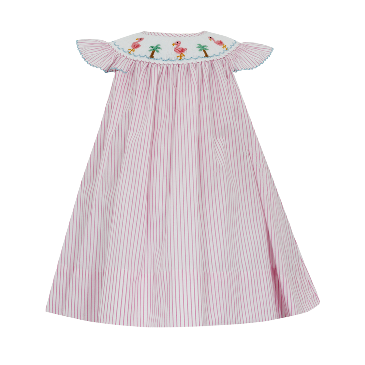 Baby Girl's Flamingos Smocked Dress by Petit Bebe