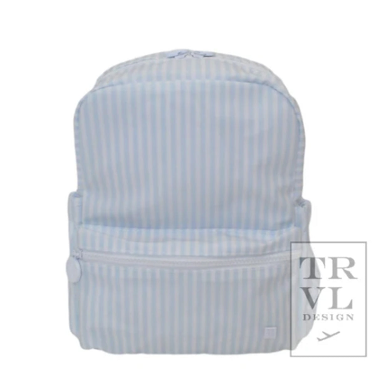 blue white pinstripe mini backpack TRVL Design Toddler Backpack Blue Pimlico Stripe Mini Backer – Madison-Drake Children's Boutique