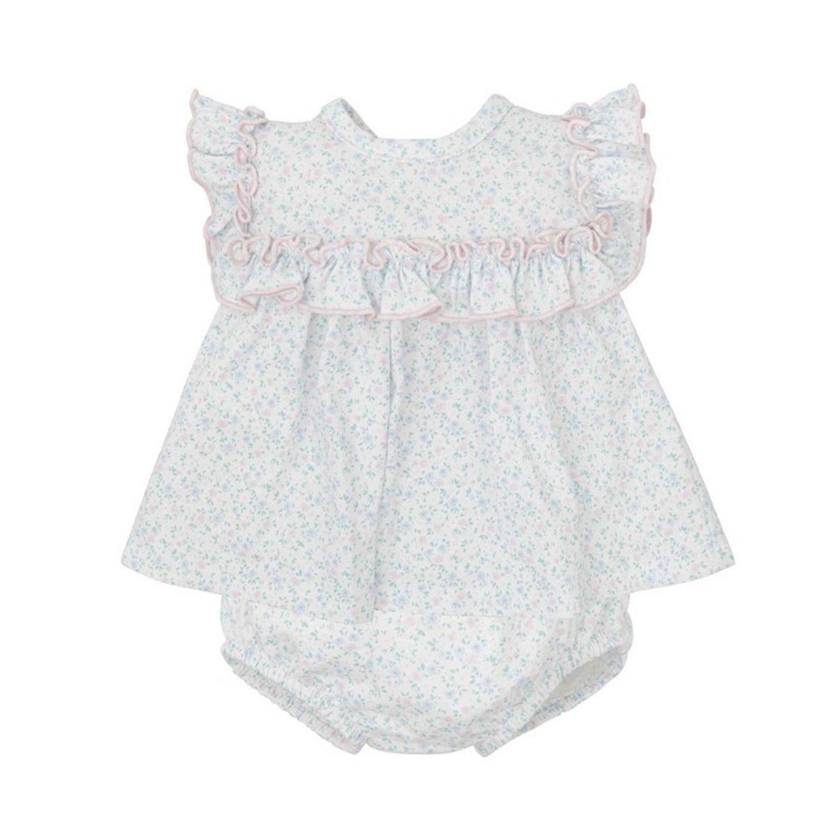Orchid Floral Baby Girl's Knit Bloomer Set by Babidu