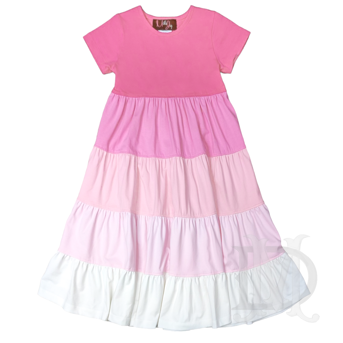 Little Girl's Tiered Pink Ombre Maxi Dress Toddler Knit Dress Madison-Drake Children's Boutique Little Girl's Tiered Pink Ombre Maxi Dress Toddler Knit Dress Madison-Drake Children's Boutique