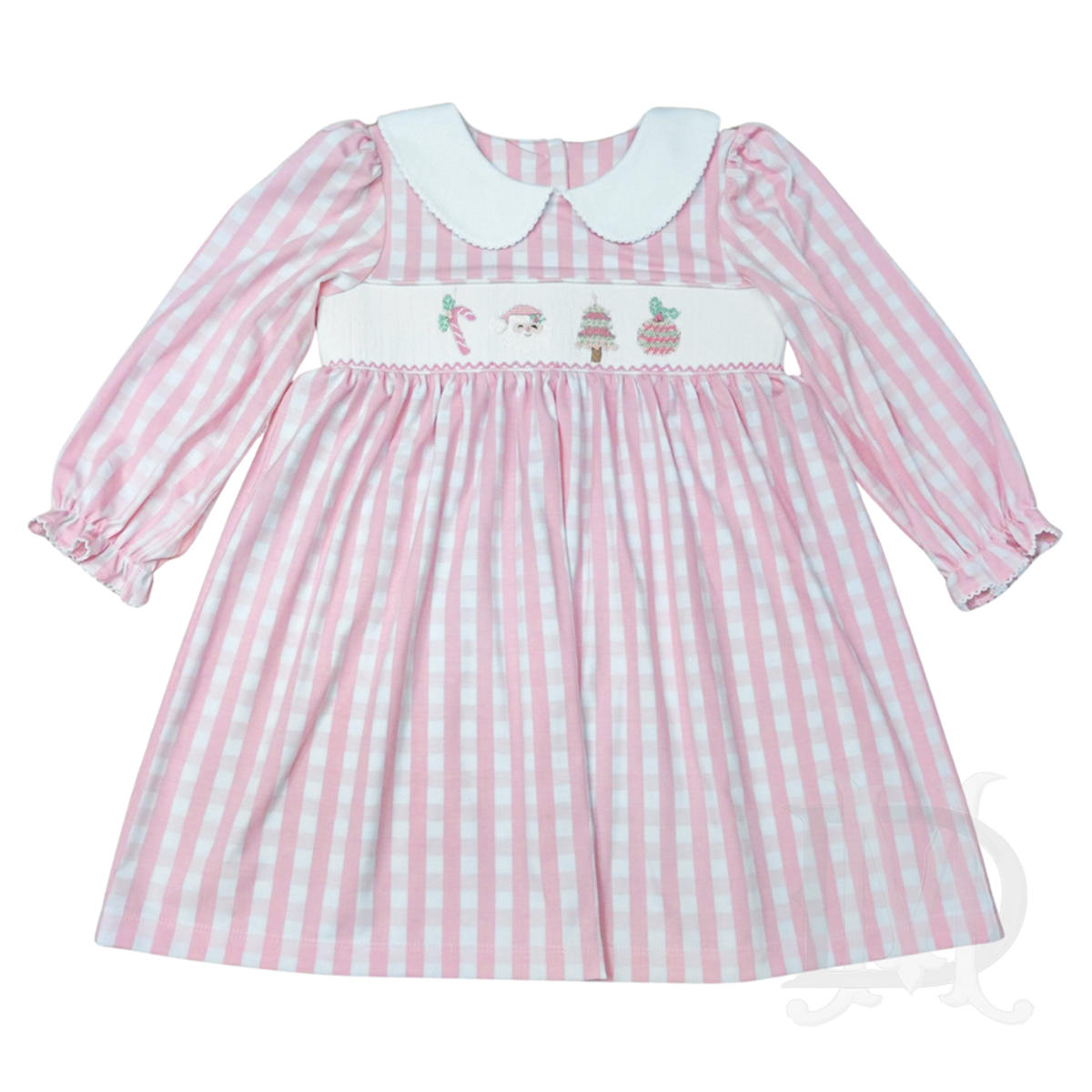 Christmas Icons Smocked Pink Dress - 12M Christmas Icons Smocked Pink Dress - 12M