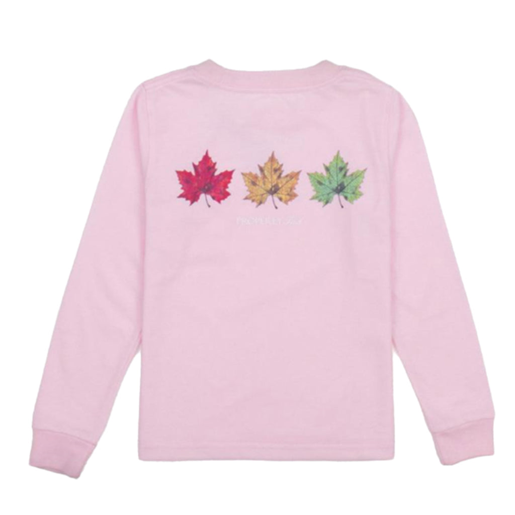 Properly Tied Toddler Girl's Triple Leaf on Rose Pink Logo T-Shirt