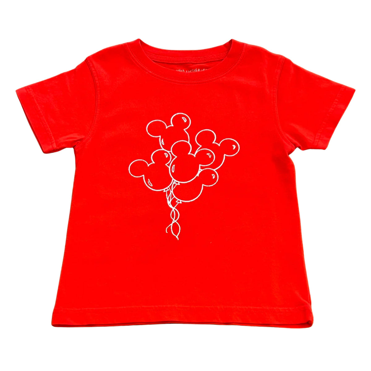 Mustard & Ketchup Kids Mouse Balloons on Red Tee