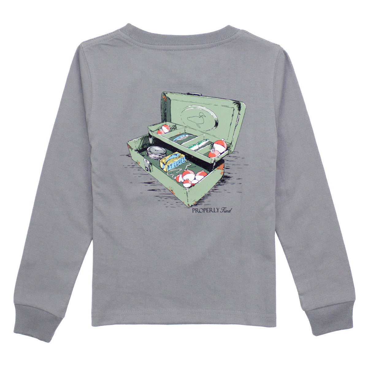 children's tackle bags Properly Tied Boy's SEC Tackle Box Gray Long Sleeve Cotton Tee Shirt –  Madison-Drake Children's Boutique