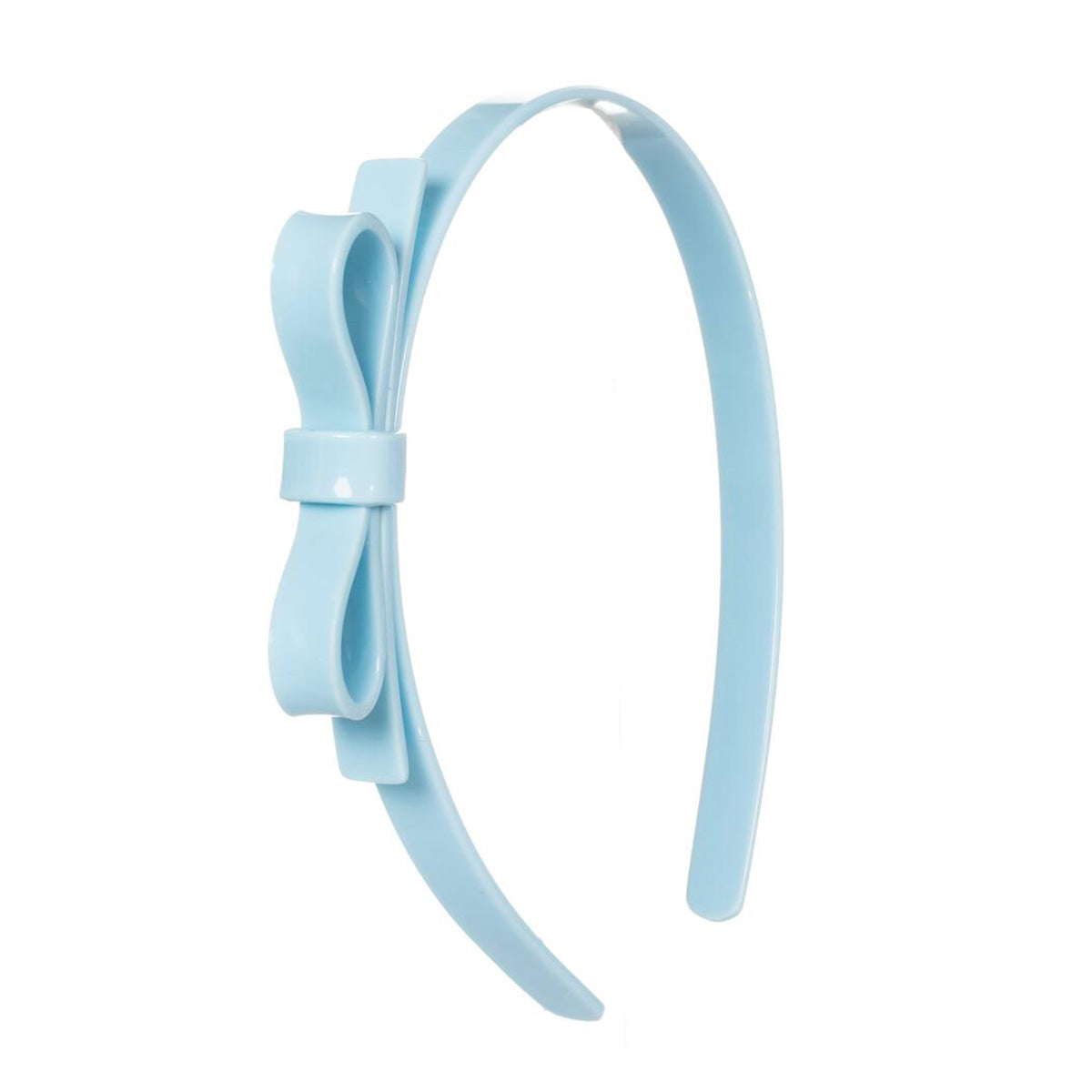 Baby Blue Narrow Hair Bow Little Girl's Headband by Lilies & Roses