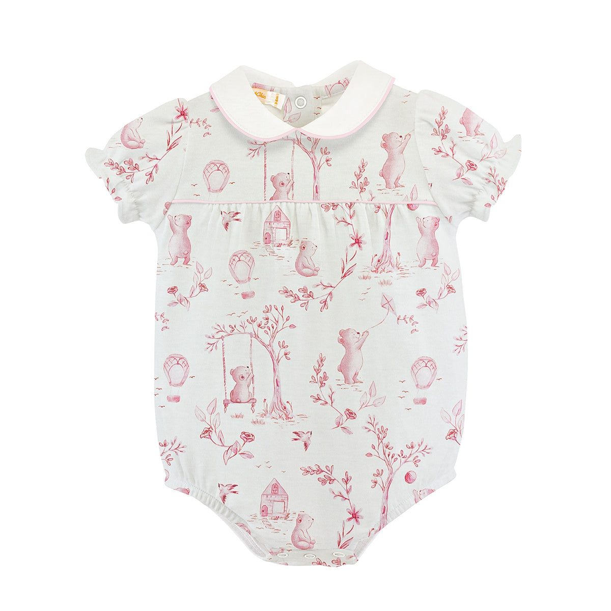 Toile de Jouy Pink Bubble for Baby Girl