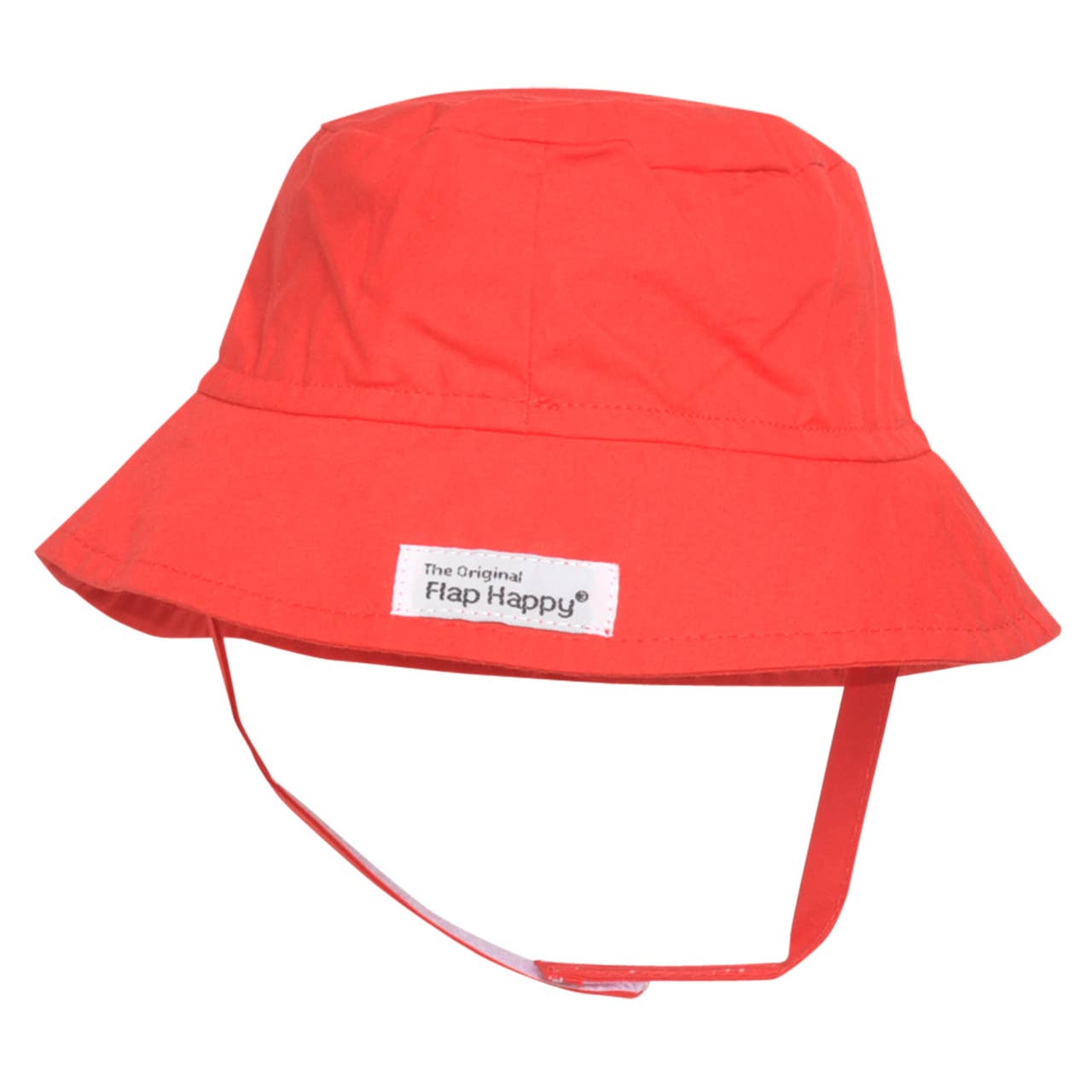 Kids Red Flap Happy Bucket Sun Hat