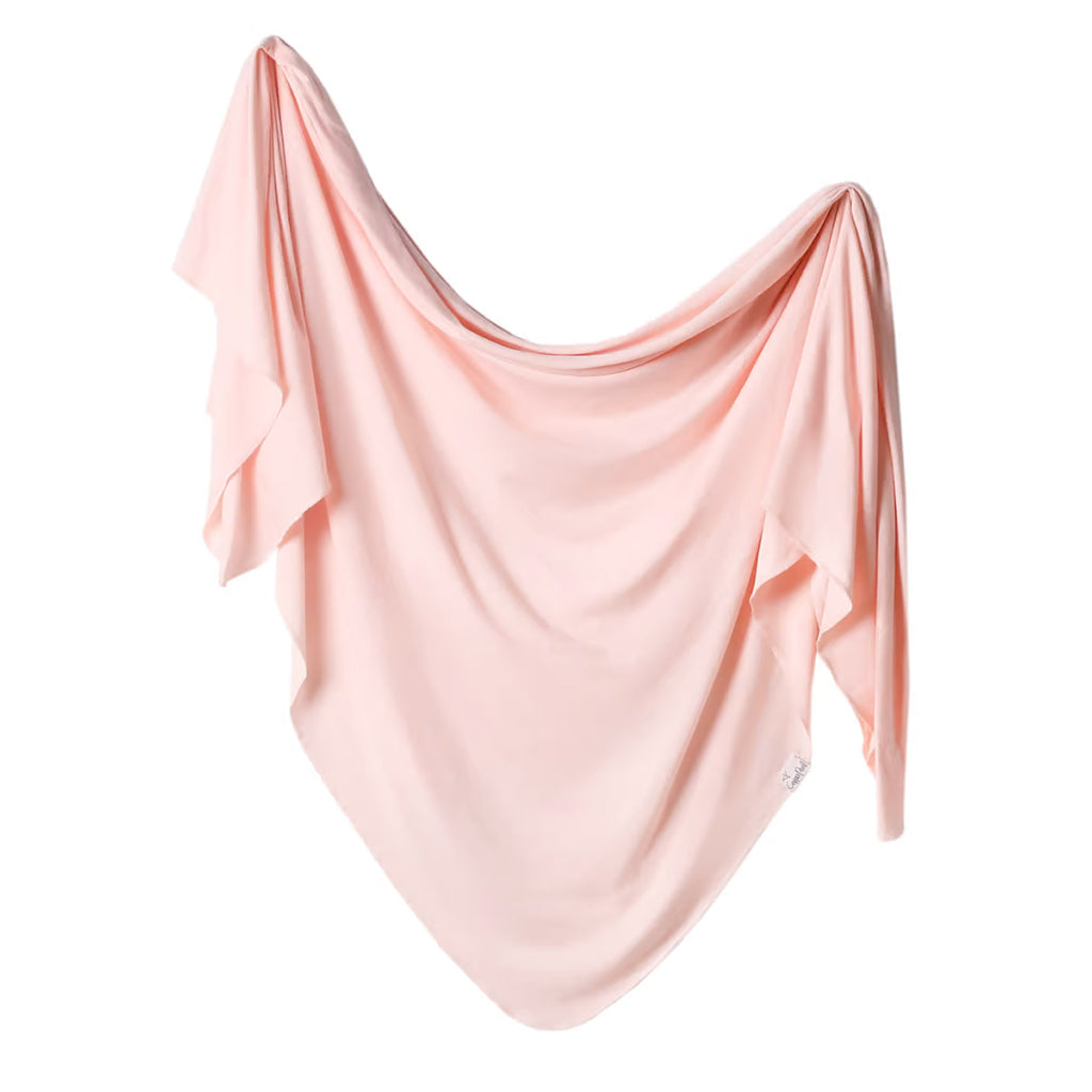 Copper Pearl Blush Pink Solid Knit Swaddle Blanket