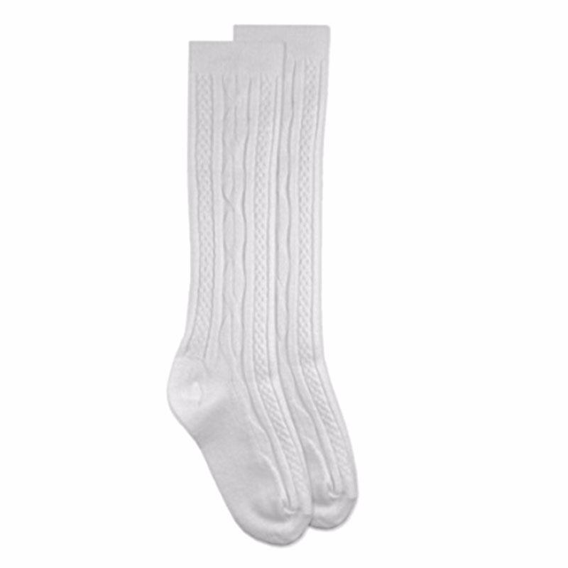 Jefferies Socks Boys / Girls Cable Knit Knee Socks - White - Madison-Drake Children's Boutique