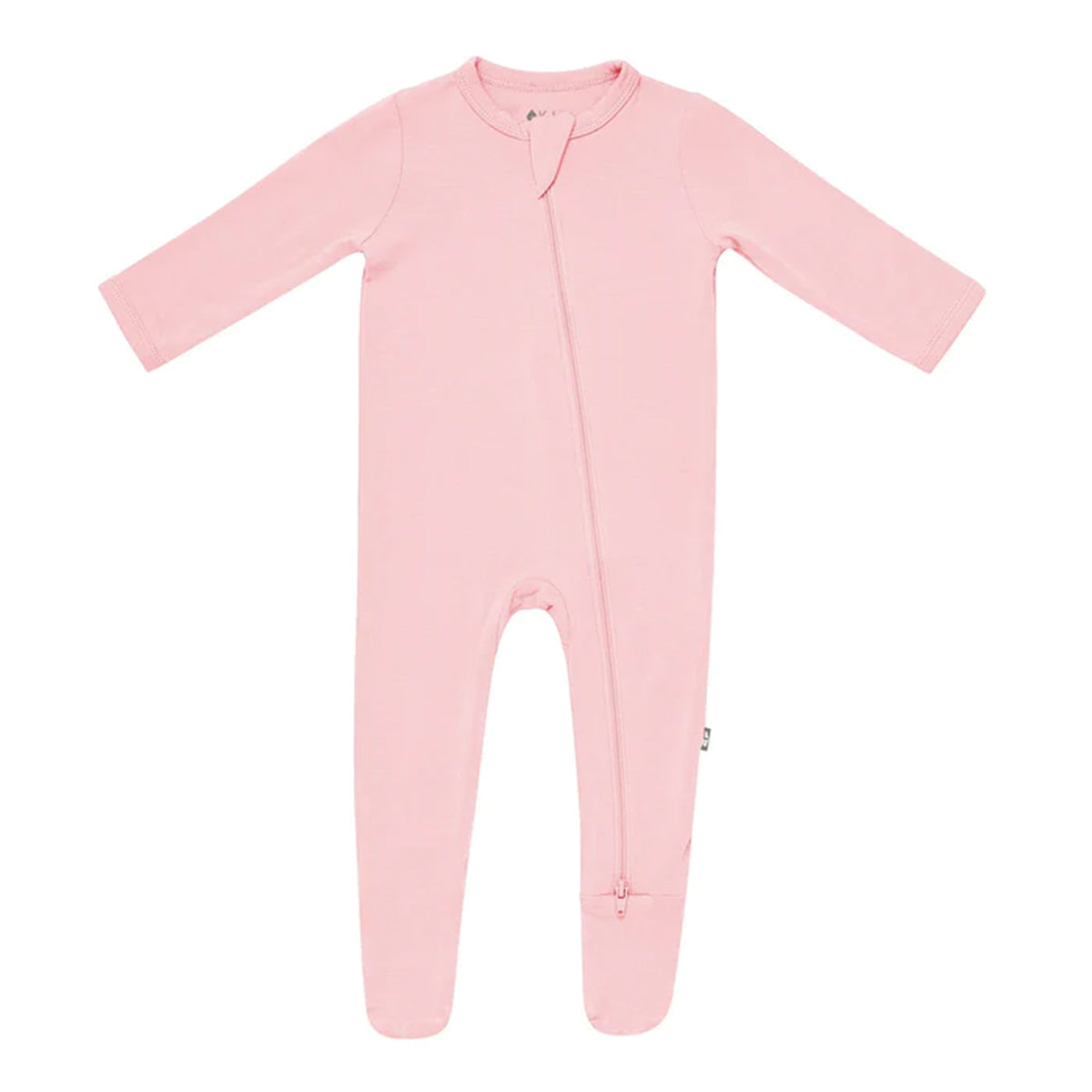 Kyte Baby Girl's Crepe Pink Zippered Footie