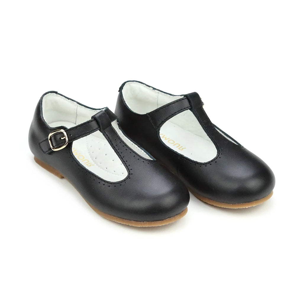 Lamour Girl's Eleanor Black T-Strap Shoes