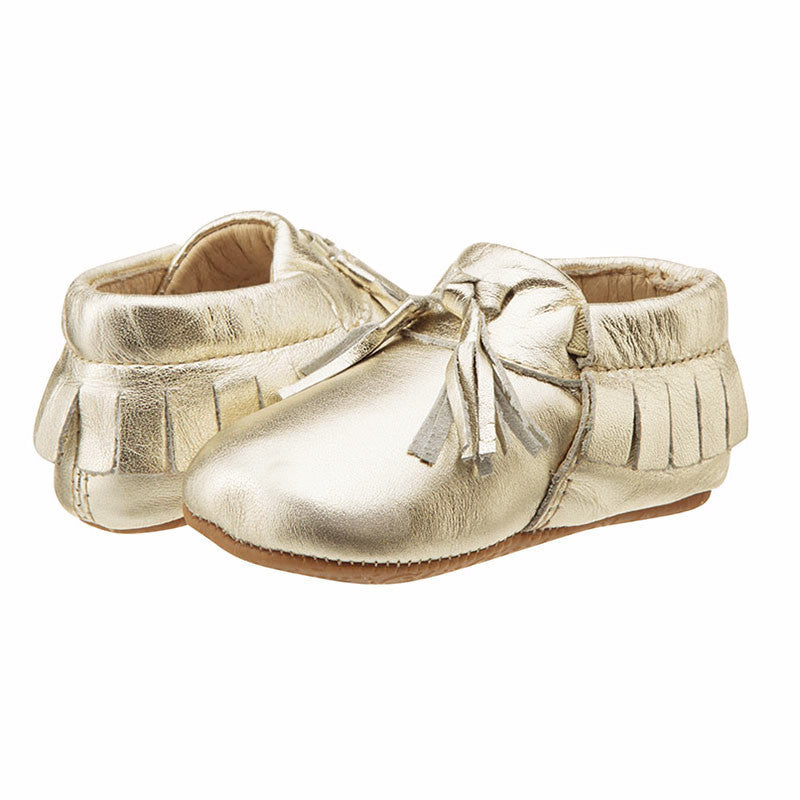 Old Soles Girls Bambini Toggle Shoes - Gold - Madison-Drake Children's Boutique