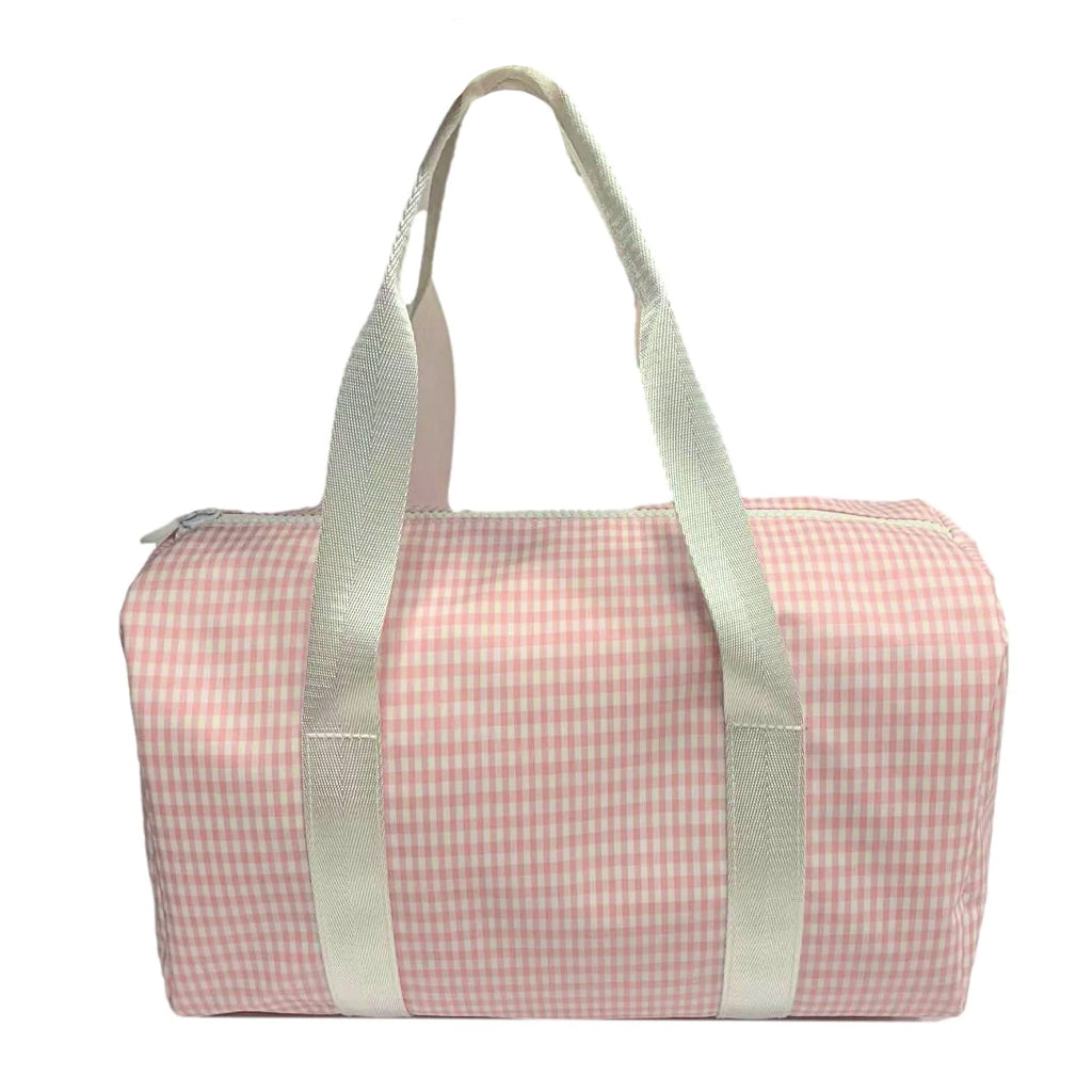 TRVL Design Mini Packer Taffy Pink Check Toddler Duffle Bag 