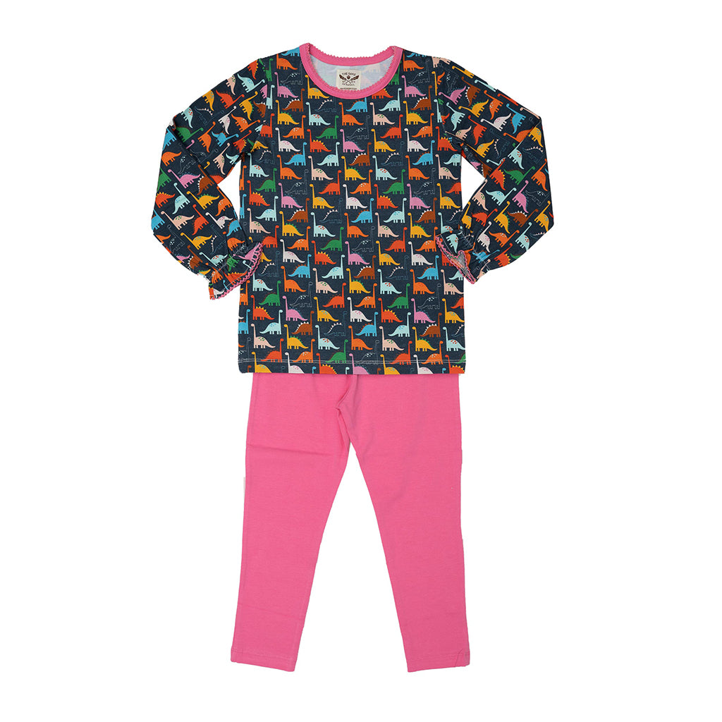Mary Reese Toddler Girl's Spikey Dino Legging Set by The Oaks Apparel