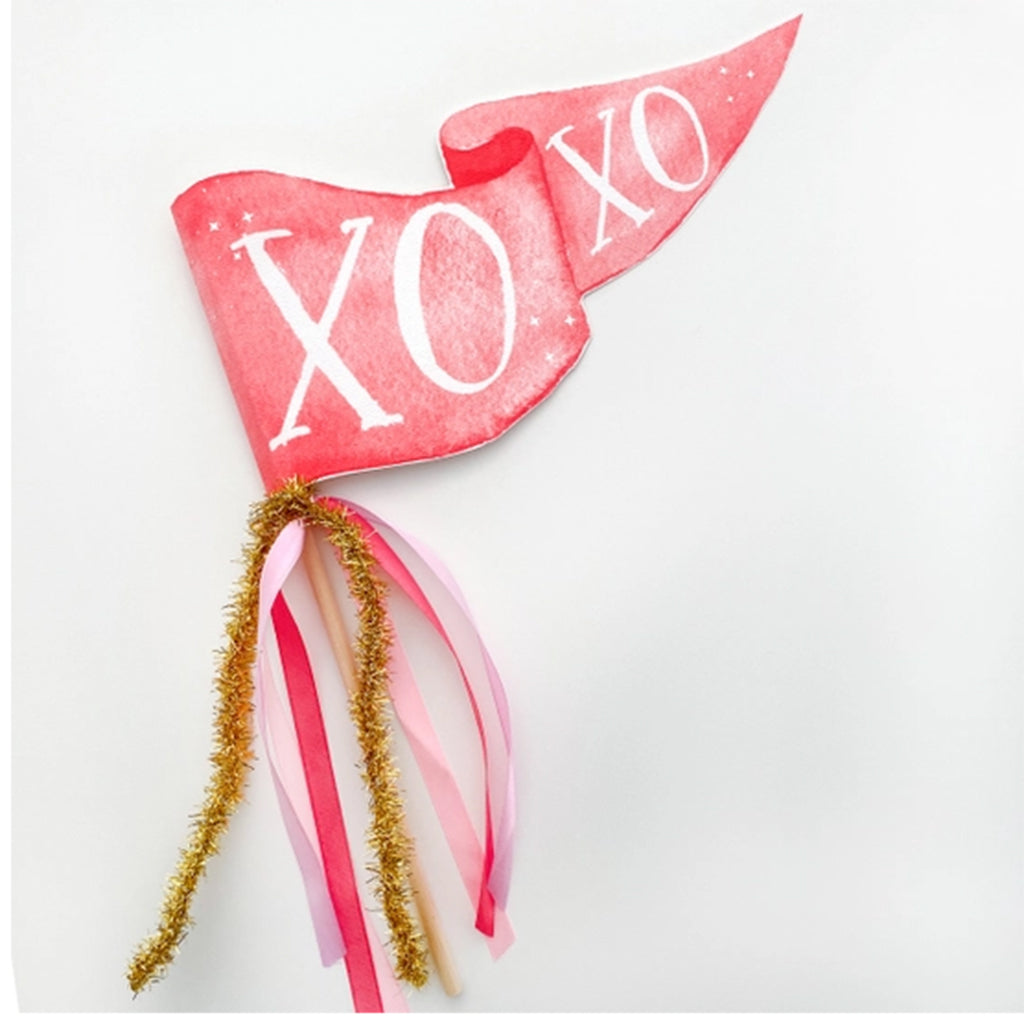 XOXO Valentine's Day Pennant Wand Photo Prop