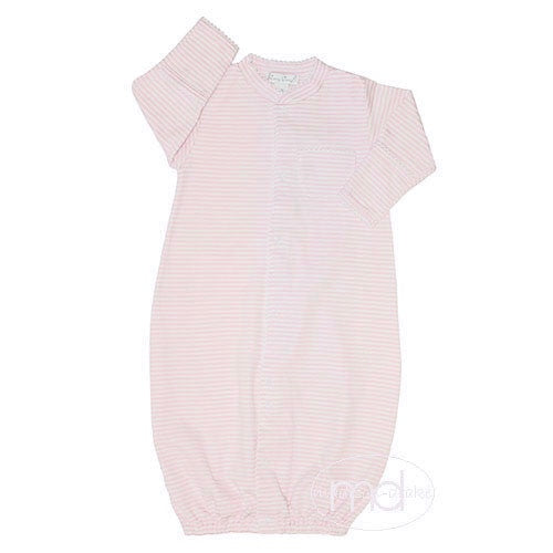 Kissy Kissy Baby Girls Pink Stripes Converter Gown - Madison-Drake Children's Boutique