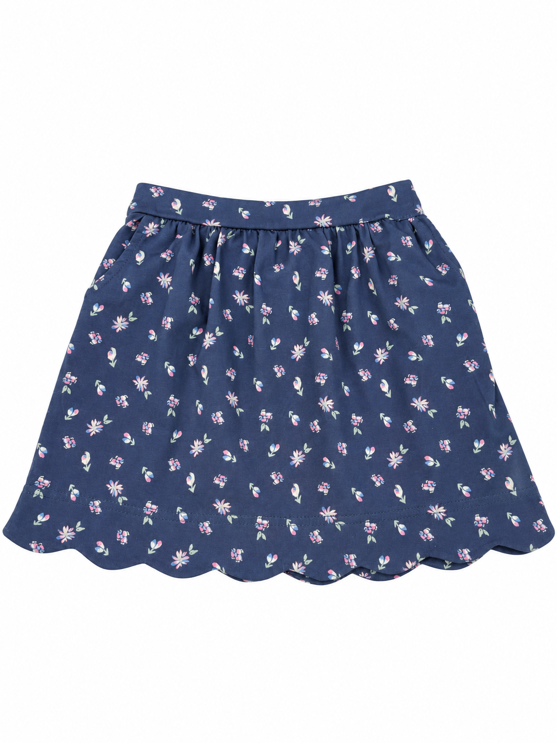 Dusty Blue Floral Skirt