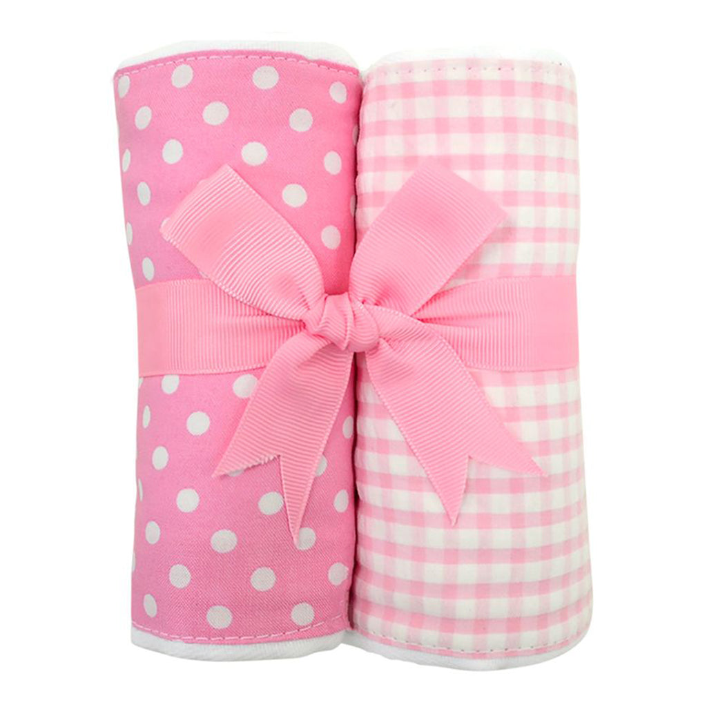 Golf Fabric Burp Pads Set - Pink
