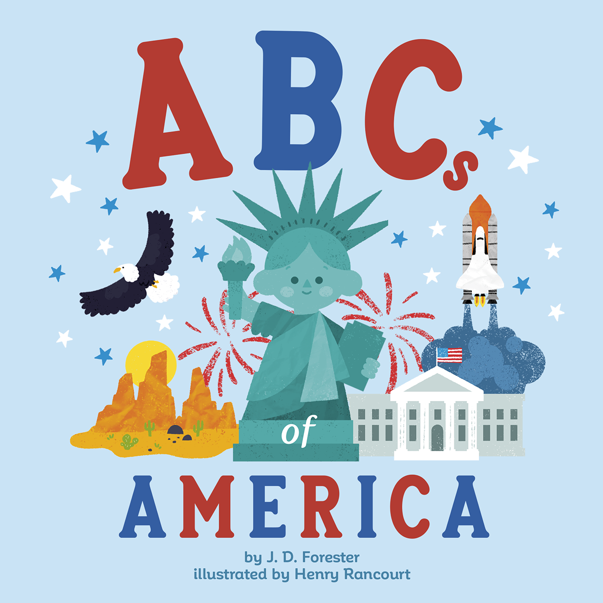ABCs of America Childrens Book with United States Icons