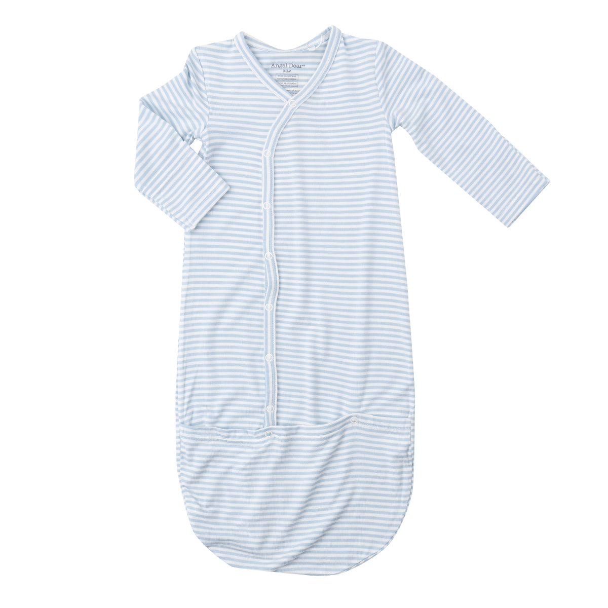 Angel Dear Baby Boy's Blue Striped Bundler Gown