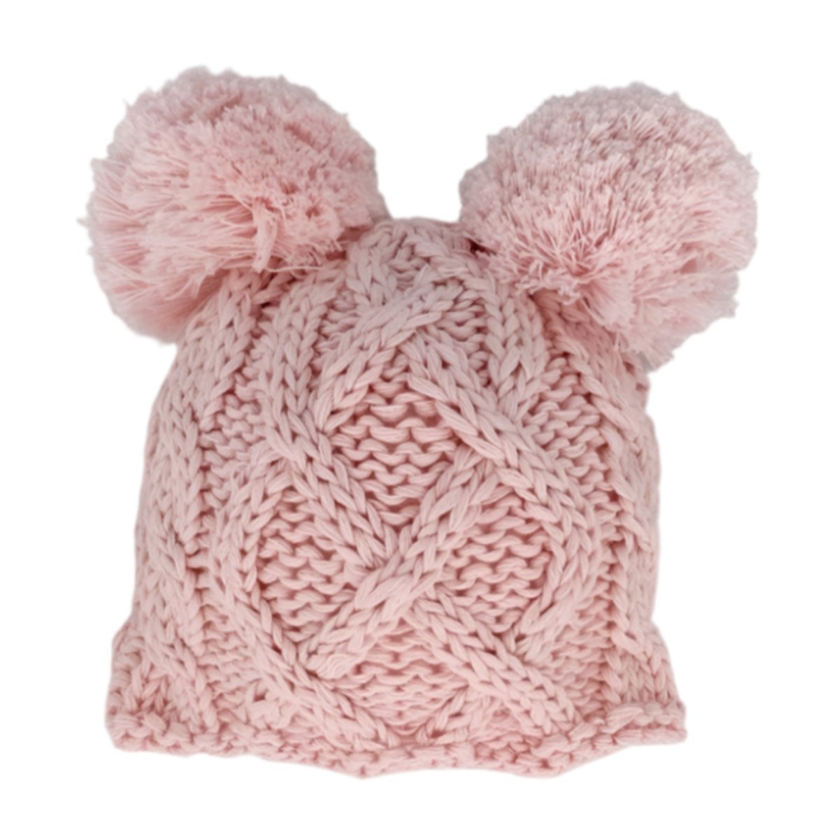 Aran Double Pom Pom Newborn Hat