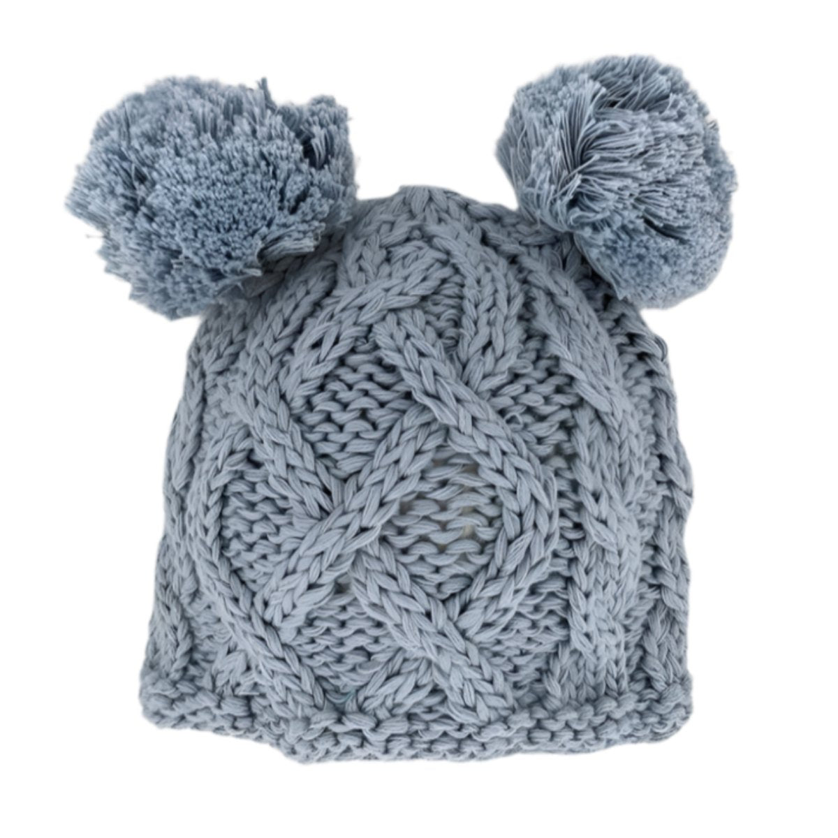 Aran Double Pom Pom Newborn Hat