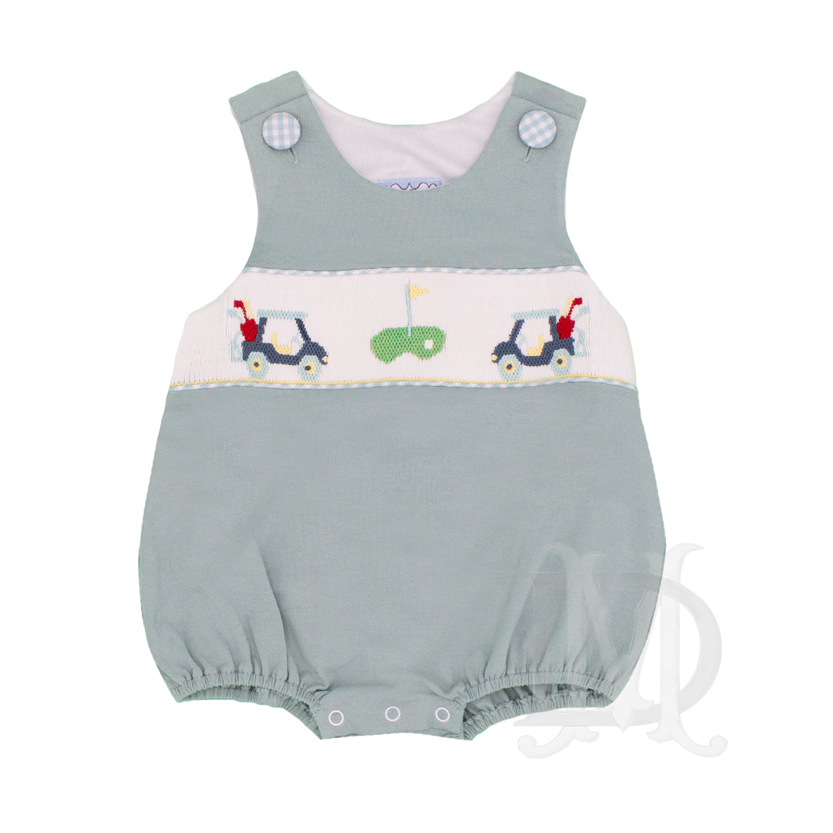 Baby Boy's Smocked Golf Par 3 Bubble by Three Sisters
