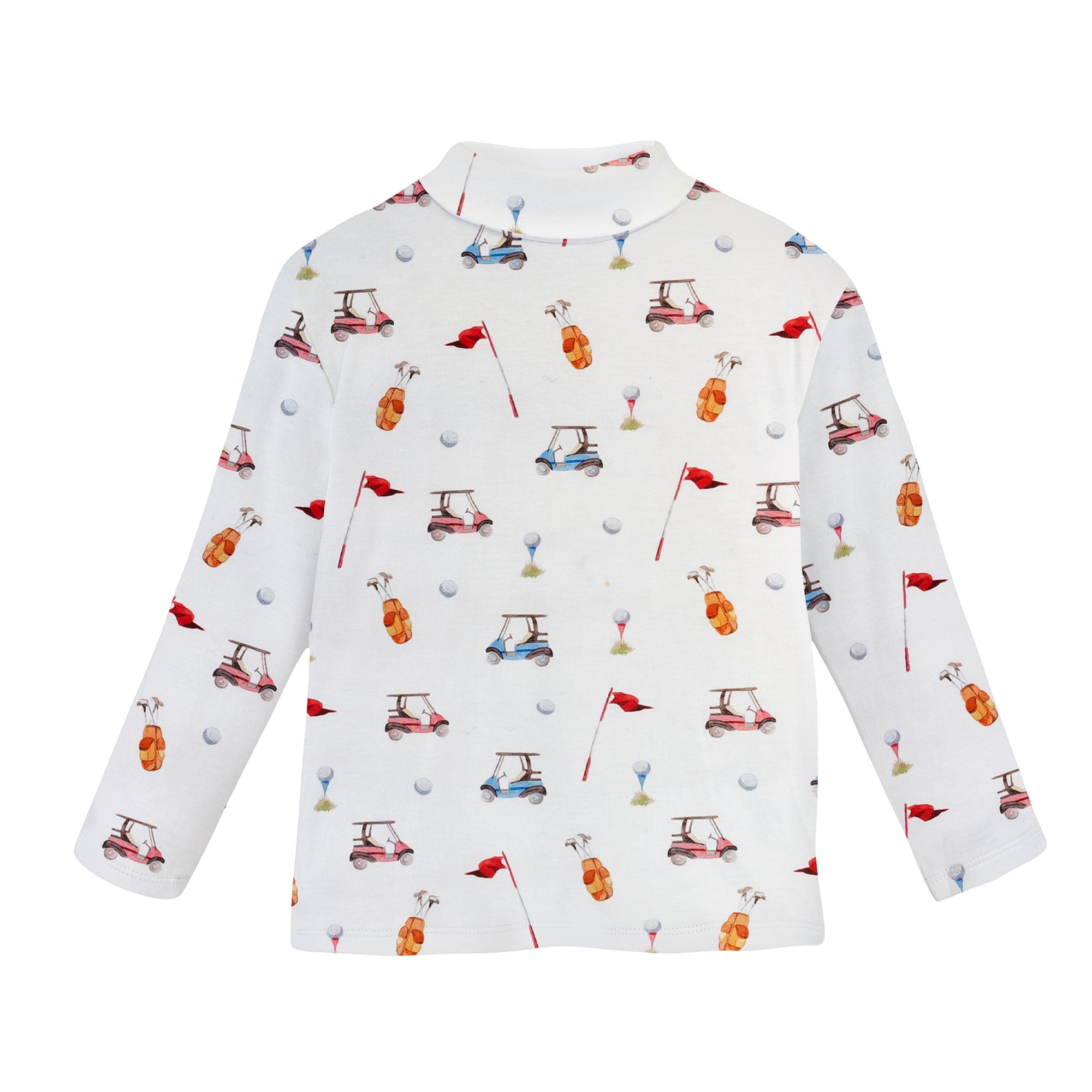 Toddler Boy's Golfing Print Turtleneck Shirt by Baby Club Chic