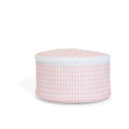 Ballet pink check round zipper travel or diaper bag organizing case