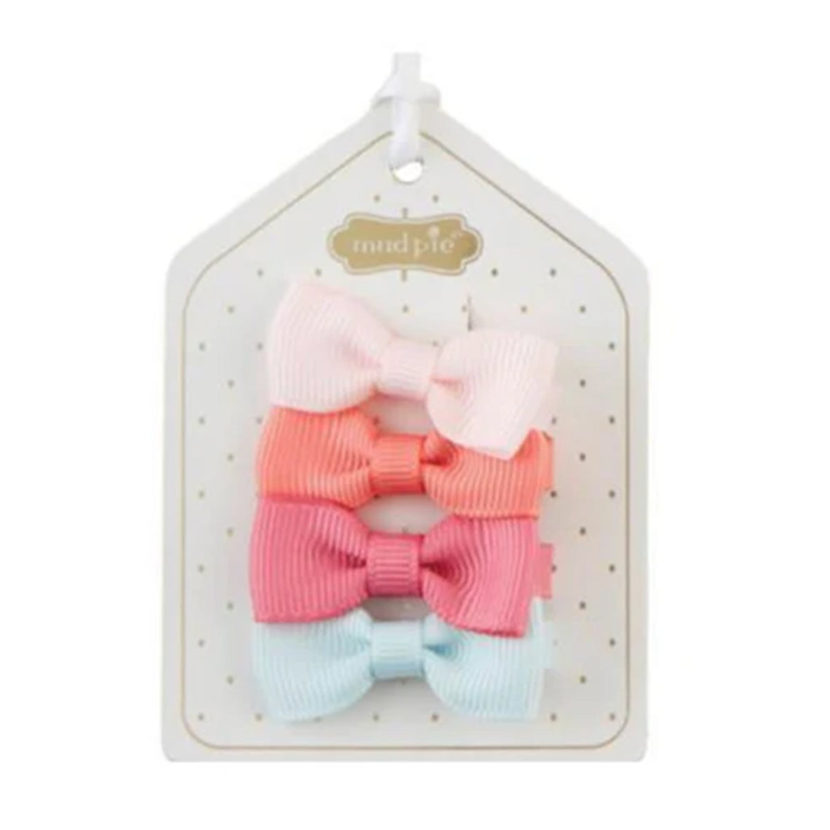 Girl's Coral Mix Bitty Grosgrain Bow Set