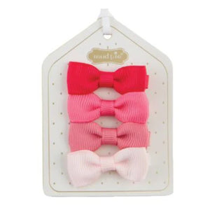 Girl's Pink Ombre Bitty Grosgrain Bow Set