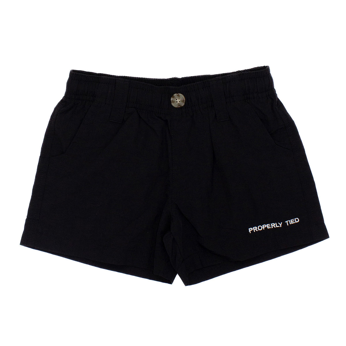 Properly Tied Toddler Boy's Black Mallard Shorts