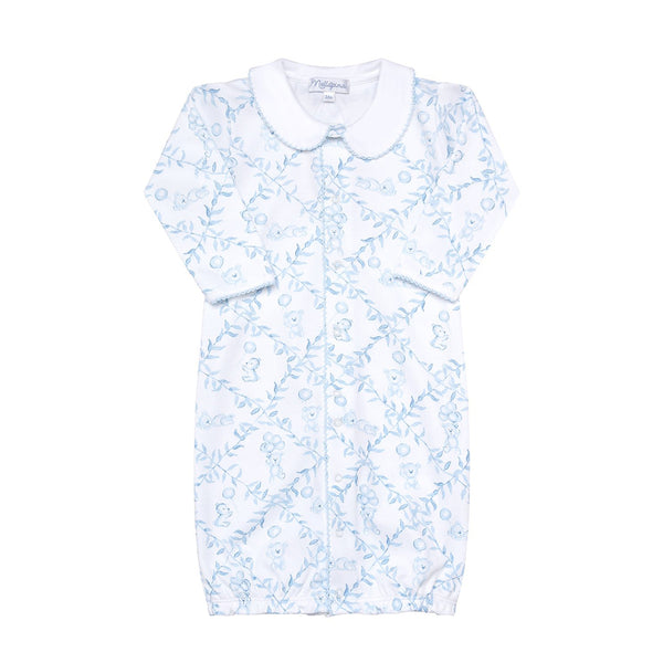 Proper Peony Baby Boys Converter Gown - Scallop Dots - Blue main image 0
