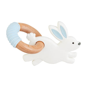 Bunny Rabbit Silicone Teether Blue Bunny Teething Toy