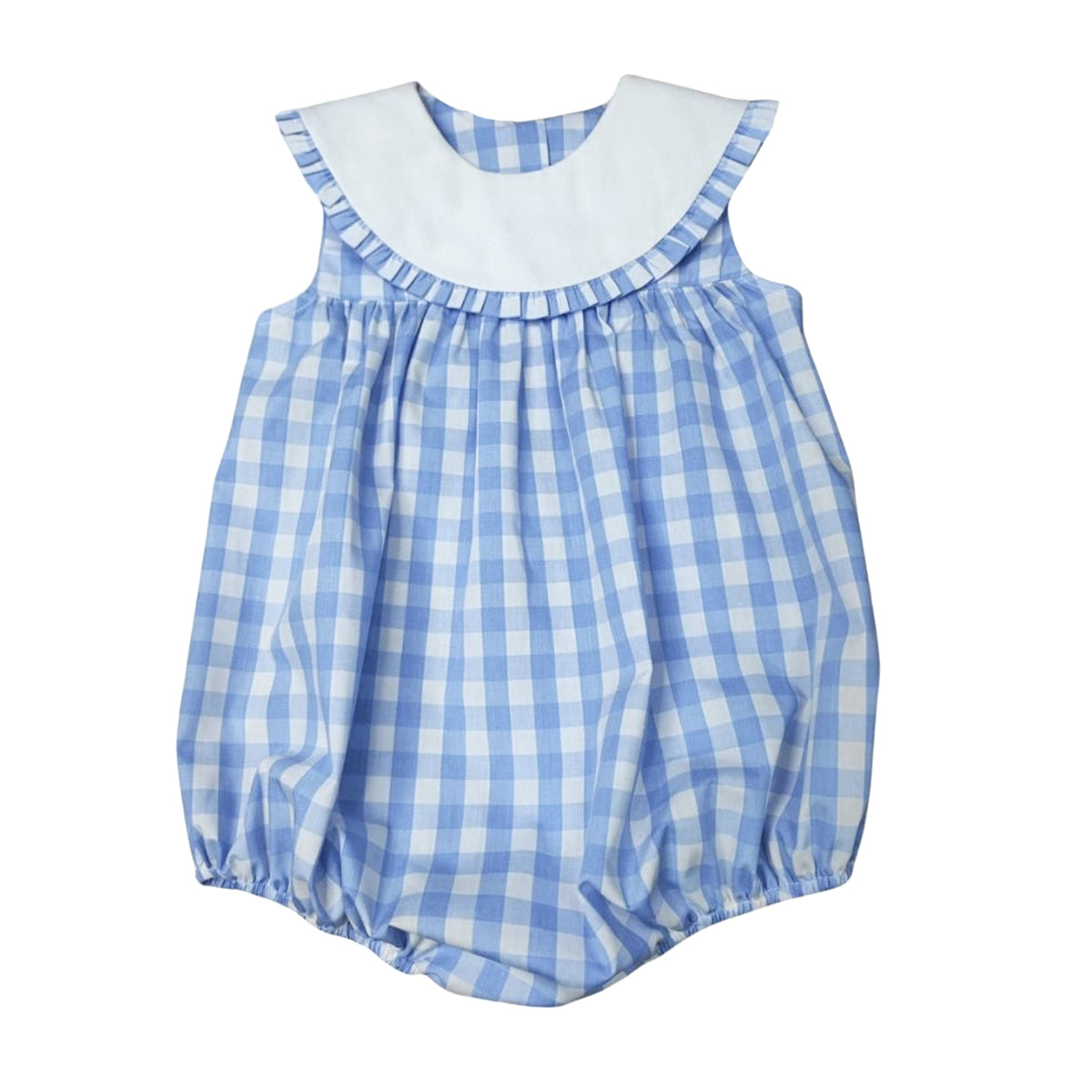 Girl's Blue Gingham Bubble