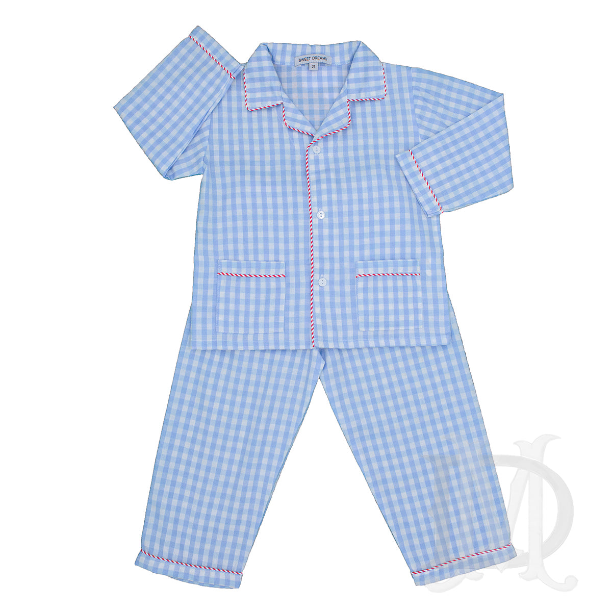 Boy's Blue Gingham Pajamas